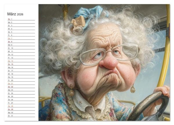 Produktbild: Oma macht jetzt Sonderschicht (Wandkalender 2026 DIN A2 quer), CALVENDO Monatskalender