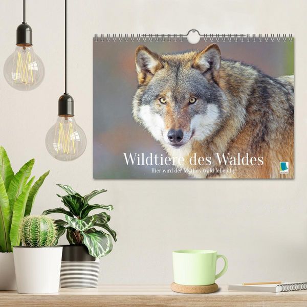 Produktbild: Wildtiere des Waldes: Hier wird der Mythos Wald lebendig (Wandkalender 2026 DIN A4 quer), CALVENDO Monatskalender