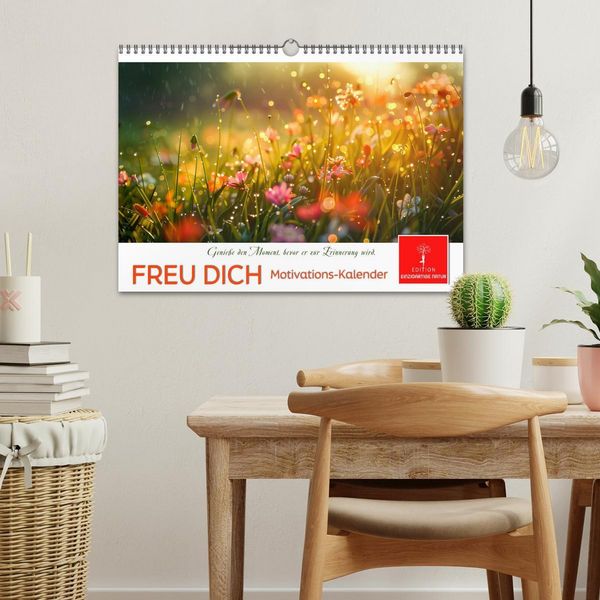 Produktbild: Freu Dich Motivations-Kalender (Wandkalender 2026 DIN A3 quer), CALVENDO Monatskalender