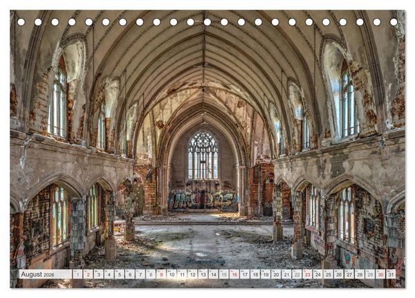 Produktbild: Detroit - Modern Ruins (Tischkalender 2026 DIN A5 quer), CALVENDO Monatskalender