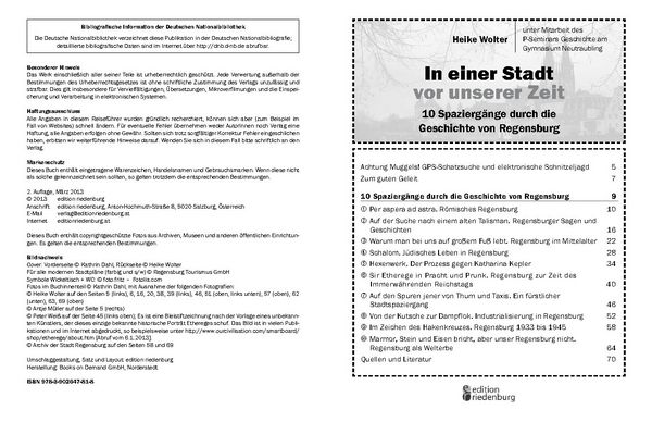 Produktbild: In einer Stadt vor unserer Zeit - 10 Spazierg&auml;nge durch die Geschichte von Regensburg