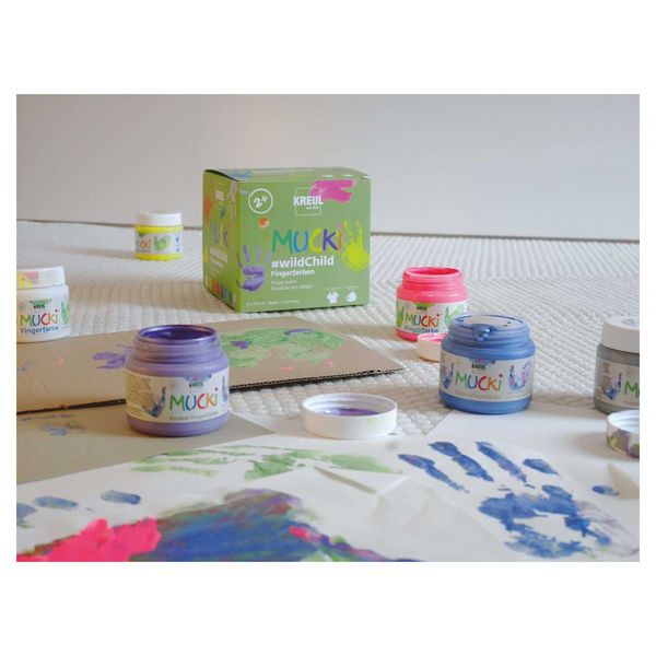 Produktbild: KREUL MUCKI Fingerfarben Premium-Set #wildChild 8 x 150 ml