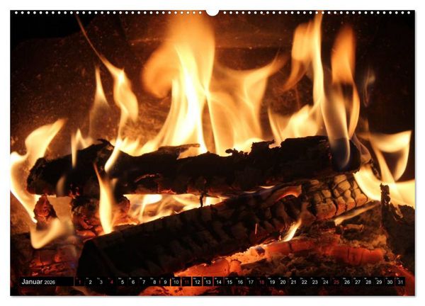 Produktbild: Feuer &bull; W&auml;rme, Licht & Gefahr (Wandkalender 2026 DIN A2 quer), CALVENDO Monatskalender