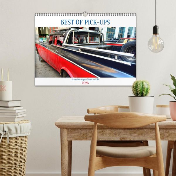 Produktbild: BEST OF PICK-UPS - Pritschenwagen Made in USA (Wandkalender 2026 DIN A3 quer), CALVENDO Monatskalender