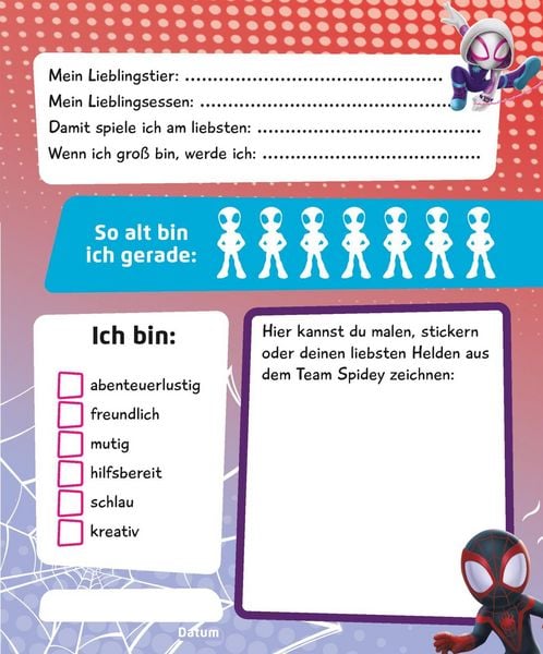 Produktbild: MARVEL Spidey und seine Super-Freunde: Mein Kindergarten Freundebuch