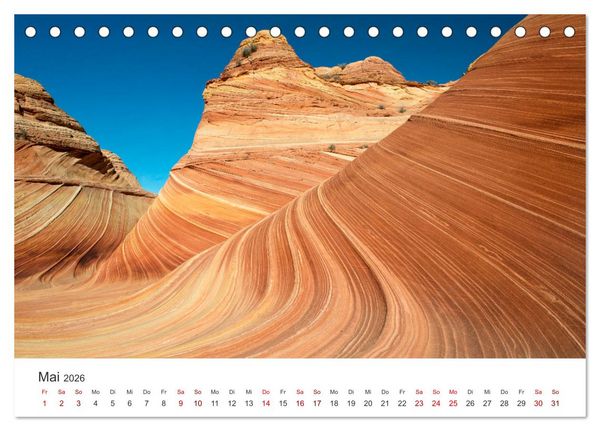 Produktbild: Paria Canyon - The Wave Naturwunder (Tischkalender 2026 DIN A5 quer), CALVENDO Monatskalender