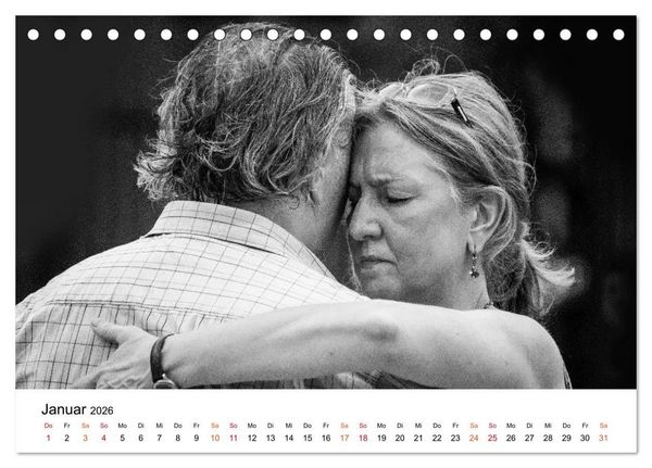 Produktbild: Tango Argentino - Paare beim Tanz auf &ouml;ffentlichen Pl&auml;tzen (Tischkalender 2026 DIN A5 quer), CALVENDO Monatskalender