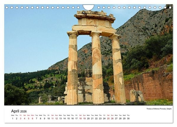 Produktbild: Highlights from the favourite land of the gods - Greece in twelve pictures (Wall Calendar 2026 DIN A4 landscape), CALVENDO 12 Month Wall Calendar