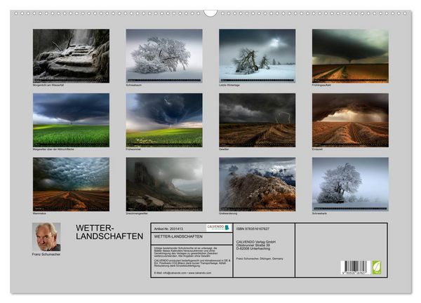Produktbild: WETTER-LANDSCHAFTEN (Wandkalender 2026 DIN A2 quer), CALVENDO Monatskalender