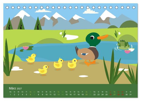 Produktbild: S&uuml;&szlig;e Tierkinder (Tischkalender 2027 DIN A5 quer), CALVENDO Monatskalender