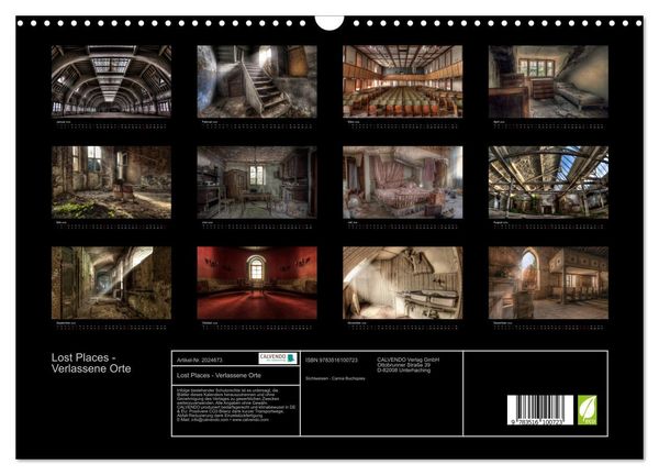Produktbild: Lost Places - Verlassene Orte (Wandkalender 2026 DIN A3 quer), CALVENDO Monatskalender