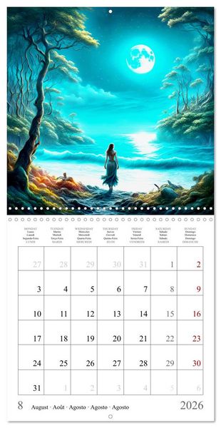 Produktbild: Nuits exotiques (Calendrier mural carr&eacute; 2026 30x30 cm) Calendrier double avec une page pour vos prises de notes