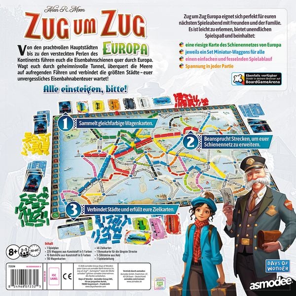 Produktbild: Asmodee - Zug um Zug Europa (Refresh)