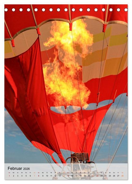 Produktbild: Ballon fahren - mein Traum (Tischkalender 2026 DIN A5 hoch), CALVENDO Monatskalender