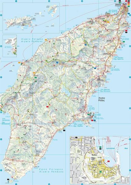 Produktbild: freytag & berndt Stra&szlig;enkarte Rhodos 1:120.000