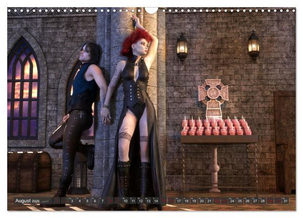 Produktbild: Gothic Sehnsucht (Wandkalender 2026 DIN A3 quer), CALVENDO Monatskalender