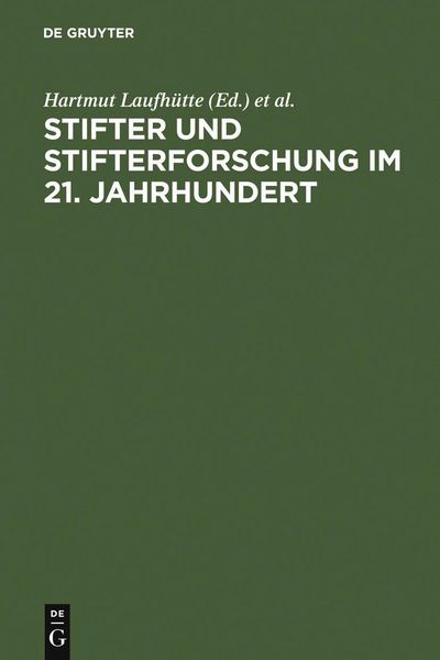 Produktbild: Stifter und Stifterforschung im 21. Jahrhundert