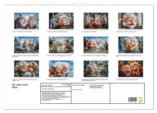 Produktbild: Alt, aber nicht leise (Wandkalender 2026 DIN A2 quer), CALVENDO Monatskalender