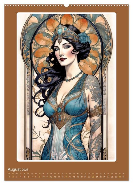 Produktbild: Illustrationskunst der Belle &Eacute;poque (hochwertiger Premium Wandkalender 2026 DIN A2 hoch), Kunstdruck in Hochglanz