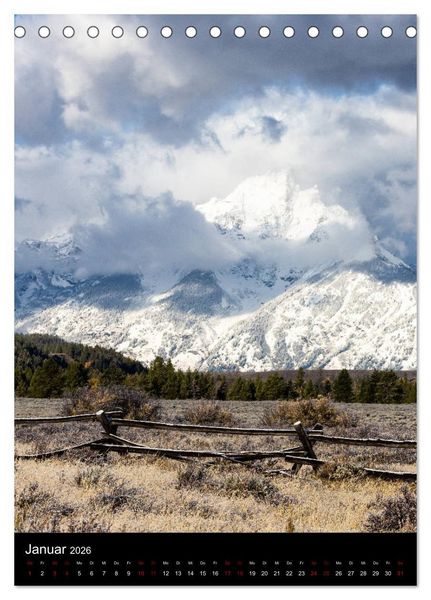 Produktbild: Teton Range - Der Grand Teton National Park (Tischkalender 2026 DIN A5 hoch), CALVENDO Monatskalender