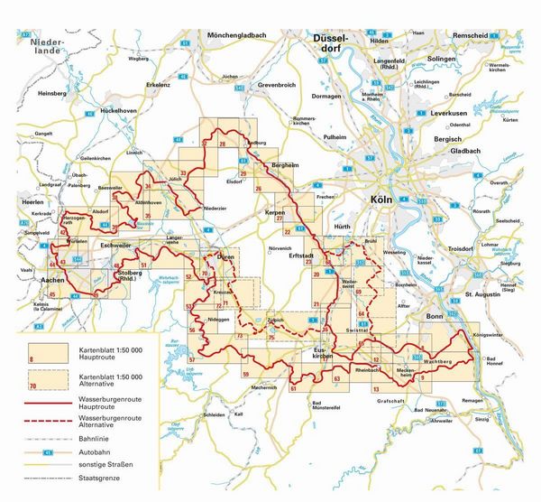 Produktbild: Kompakt-Spiralo BVA Wasserburgenroute, 1:50.000, mit GPS-Track Download