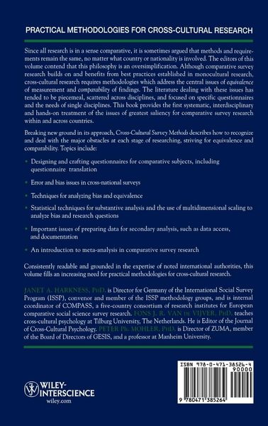 Produktbild: Cross-Cultural Survey Methods