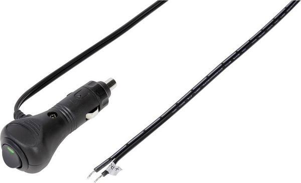 TRU Components Kfz-Stecker inkl. Kabel Belastbarkeit Strom max.=10A 12 V/DC