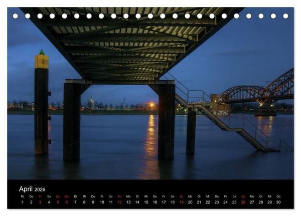 Produktbild: K&ouml;ln bei Nacht (Tischkalender 2026 DIN A5 quer), CALVENDO Monatskalender