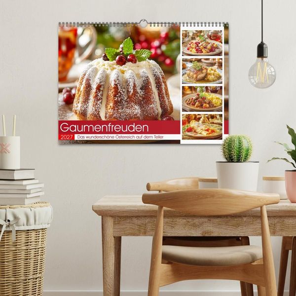 Produktbild: Gaumenfreuden. Das wundersch&ouml;ne &Ouml;sterreich auf dem Teller (Wandkalender 2027 DIN A3 quer), CALVENDO Monatskalender