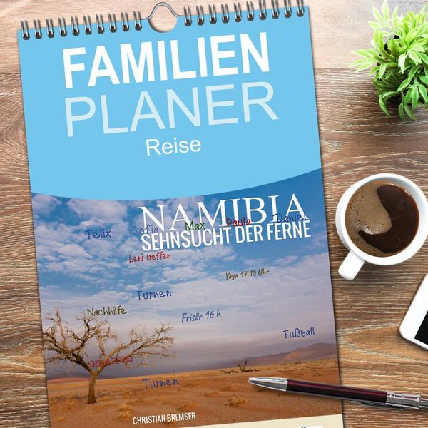 Produktbild: Familienplaner 2026 - Namibia - Sehnsucht der Ferne mit 5 Spalten (Wandkalender, 21 x 45 cm) CALVENDO