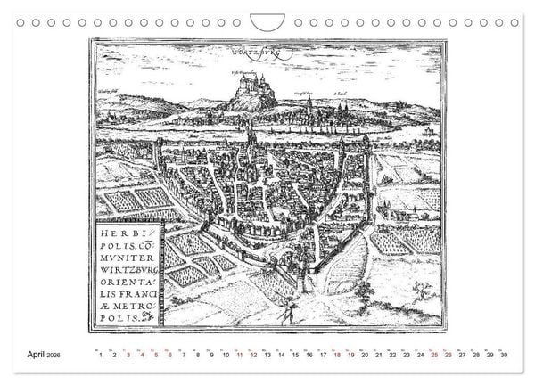 Produktbild: W&uuml;rzburg in alten Bildern (Wandkalender 2026 DIN A4 quer), CALVENDO Monatskalender