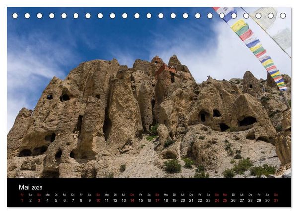 Produktbild: MUSTANG - das verborgene K&ouml;nigreich im Himalaya (Tischkalender 2026 DIN A5 quer), CALVENDO Monatskalender