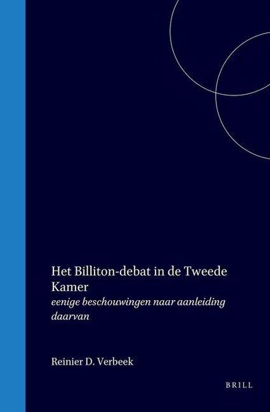 Produktbild: Het Billiton-Debat in de Tweede Kamer