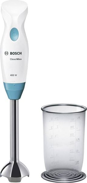 Bosch Haushalt MSM2410DW Stabmixer 400W mit Mixbecher Weiß, Hellblau