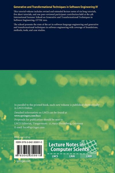 Produktbild: Generative and Transformational Techniques in Software Engineering IV