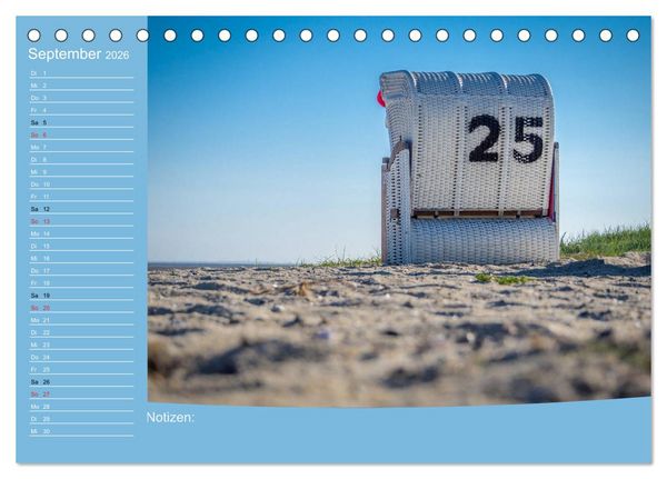 Produktbild: Hooksiel im Friesland (Tischkalender 2026 DIN A5 quer), CALVENDO Monatskalender