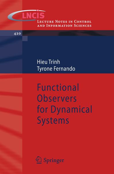 Produktbild: Functional Observers for Dynamical Systems