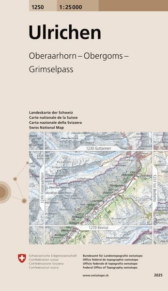Swisstopo 1 : 25 000 Ulrichen, Sonstige von , Swisstopo, 978-3-302-01250-6