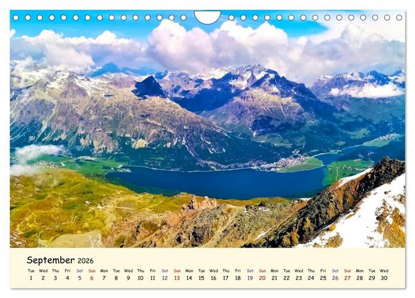 Produktbild: Switzerland and its majestic Alps (Wall Calendar 2026 DIN A4 landscape), CALVENDO 12 Month Wall Calendar