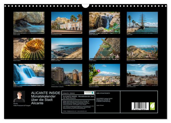 Produktbild: ALICANTE INSIDE - Monatskalender &uuml;ber die Stadt Alicante (Wandkalender 2026 DIN A3 quer), CALVENDO Monatskalender