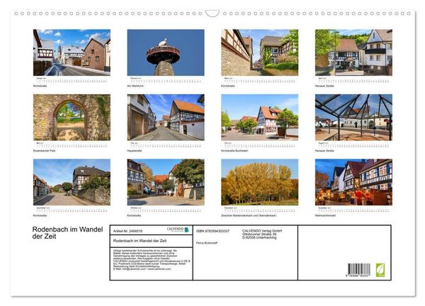 Produktbild: Rodenbach im Wandel der Zeit (Wandkalender 2027 DIN A2 quer), CALVENDO Monatskalender