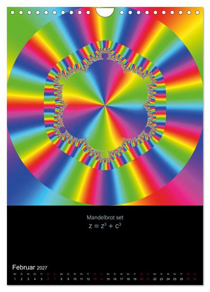 Produktbild: Psychedelische Fraktalbilder inkl. Formel (Wandkalender 2027 DIN A4 hoch), CALVENDO Monatskalender