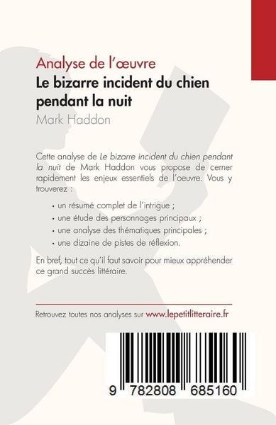 Produktbild: Le bizarre incident du chien pendant la nuit de Mark Haddon (Analyse de l'&iquest;uvre)