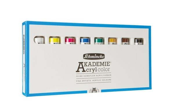 Schmincke Akademie Acryl color, Kartonset, 8 x 20 ml Tuben