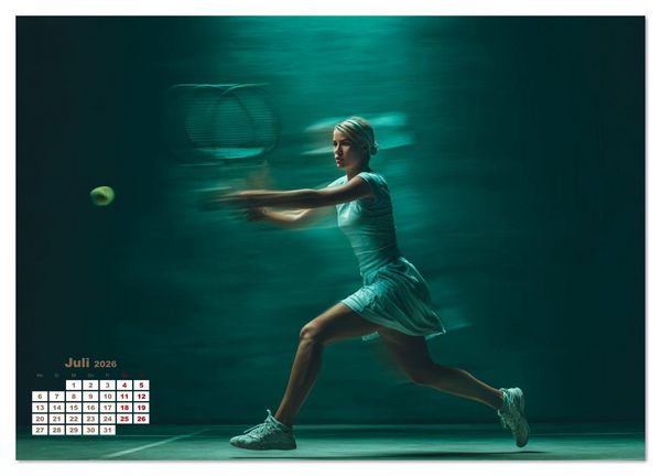 Produktbild: Aufschlag &ndash; Punkt &ndash; Applaus (Wandkalender 2026 DIN A4 quer), CALVENDO Monatskalender