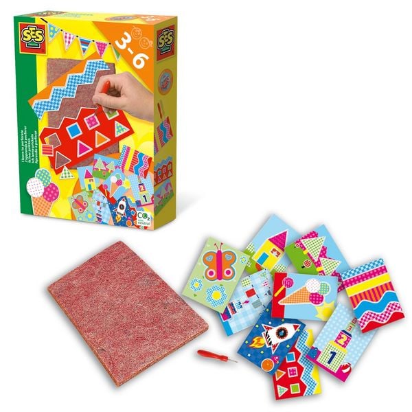 SES CREATIVE Lernspielzeug Ich lerne Prickeln