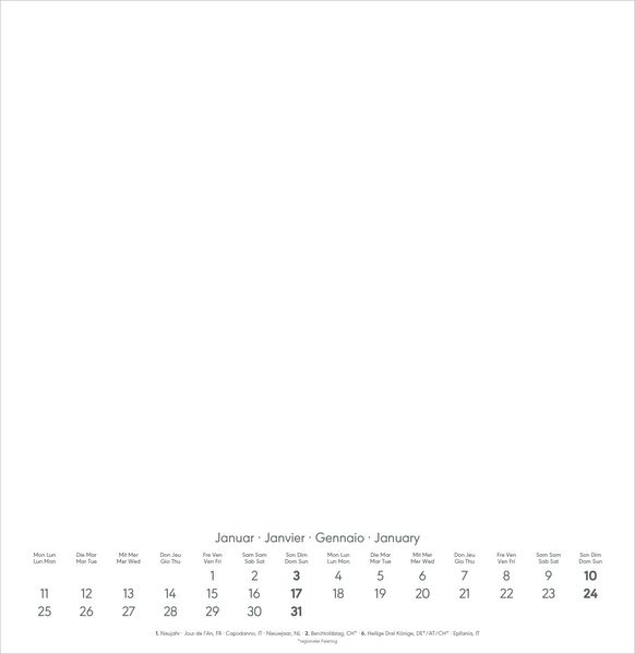 Produktbild: Kreativkalender XL schwarz 2027