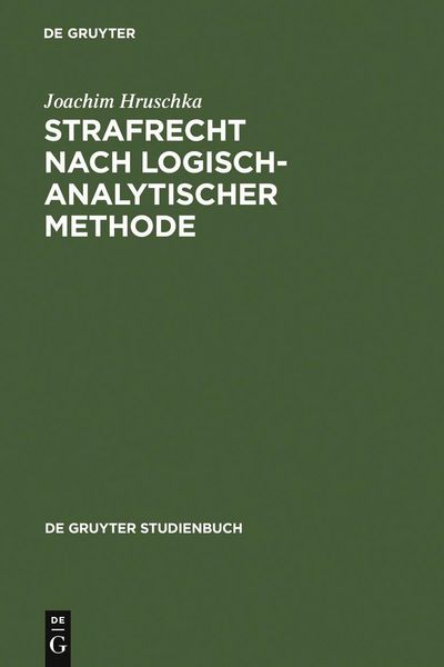 Produktbild: Strafrecht nach logisch-analytischer Methode