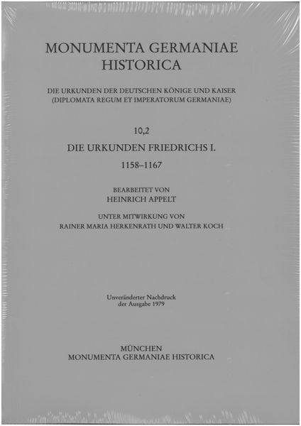 Produktbild: Die Urkunden Friedrichs I. 1158-1167