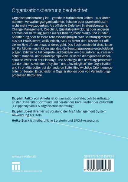 Produktbild: Organisationsberatung beobachtet